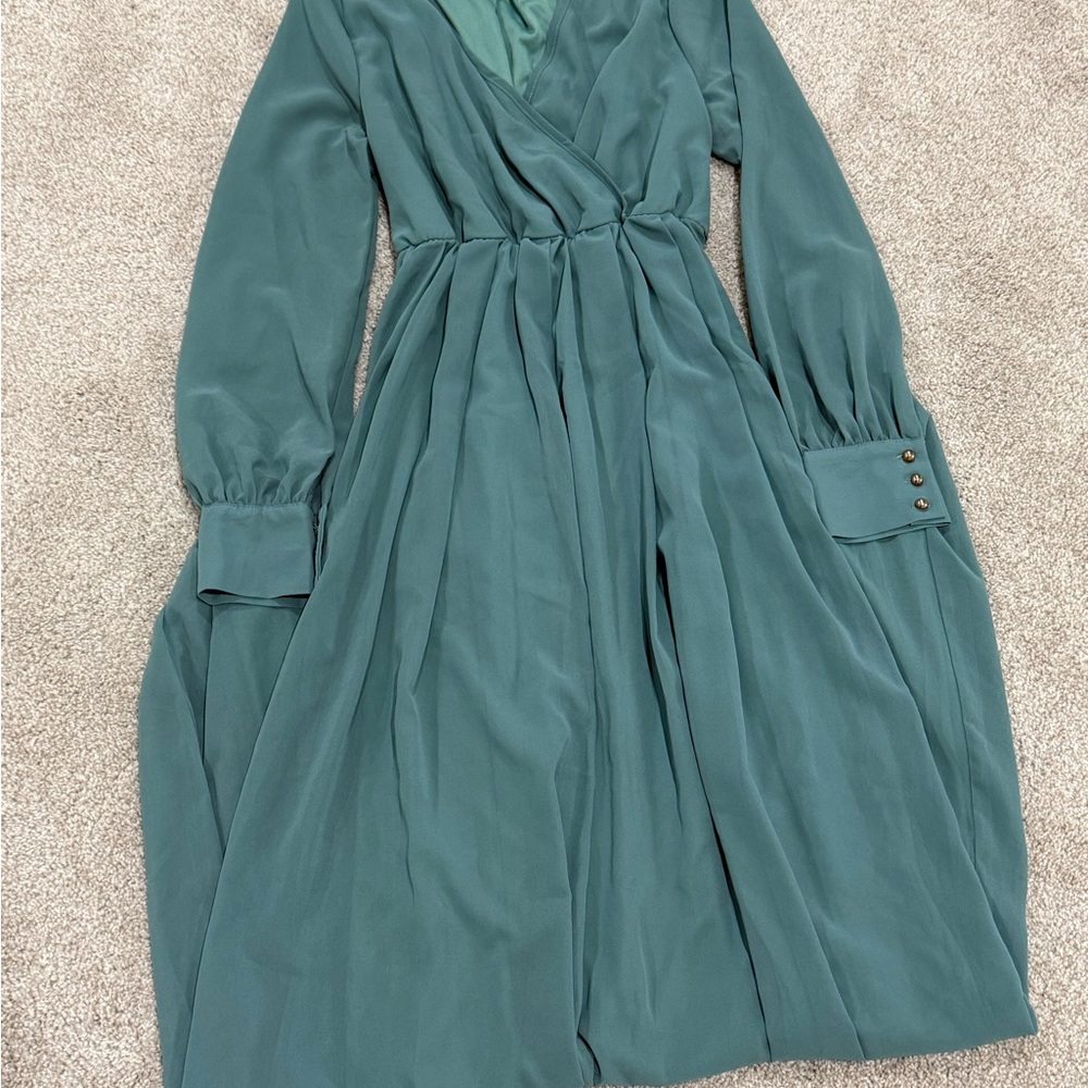 Pinkblush Jade Chiffon Long Sleeve Maxi Dress